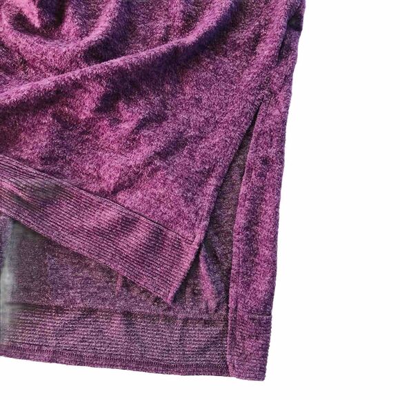 Zenana Fleece Cowl Neck Split Side Sweater Size Small - Picture 8 of 11